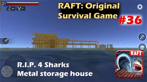 Rip 4 Sharks Metal Storage House Raft Original Survival Game