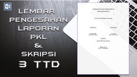 Detail Contoh Lembar Pengesahan Laporan Pkl Koleksi Nomer 41