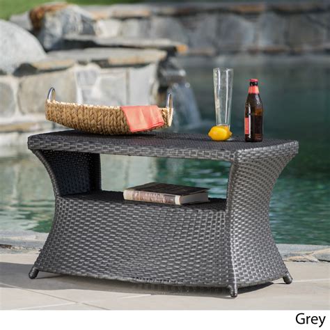 Rectangle table wood outdoor dining table with extension. Outdoor Side Table With Umbrella Hole ...