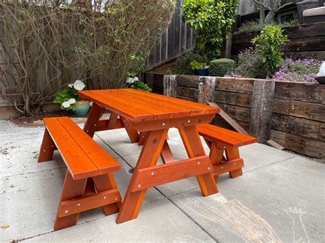 Picnic Table With Unattached Benches Ph
