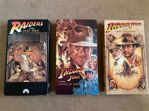 The Indiana Jones Trilogy VHS Raiders Of The Lost Ark Last Crusade