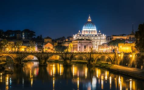 Vatican City At Night 4k Ultra Tapeta Hd Tło 4650x2923 Id795702