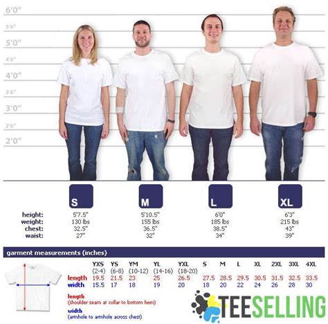Shirt Size Comparison Chart