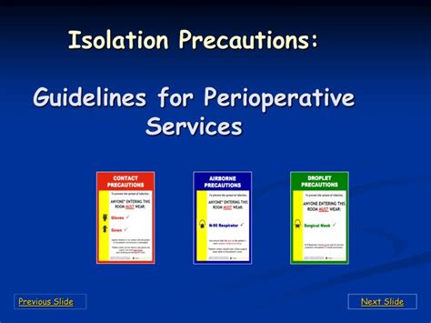 Ppt Isolation Precautions Guidelines For Perioperative Services