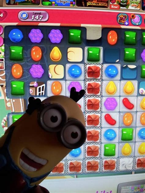 Kays Minion Likes To Play Candy Crush Candy Crush Minions Pierre