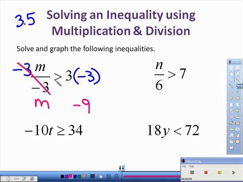 solving inequalities  multiplication  divisionavi youtube