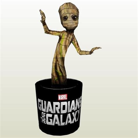 PAPERMAU Guardians Of The Galaxy Baby Groot Paper Model By Unfold Heroes Papercraft