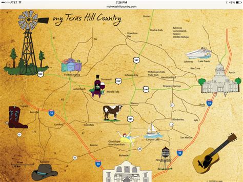 Texas Hill Country Map Printable Middle East Political Map