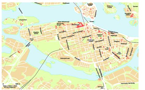 Tickets & tours for sodermalm in stockholm. Karta över Södermalm och omgivande delar av centrala ...