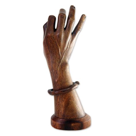 Unicef Market Hand Carved Wooden Hand Sculpture Energy