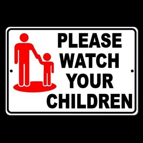 Please Watch Your Children Sign Swimming Neighborhood Safety Etsy Uk