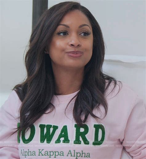 Wornontv Ebonys Pink Howard Sweater On The Real Housewives Of New