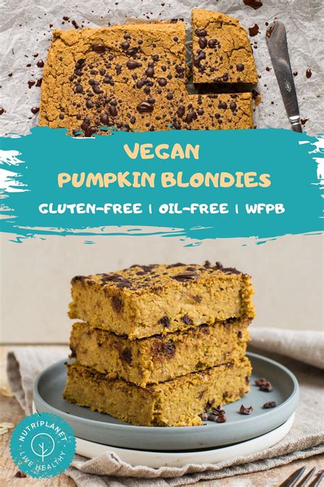 How To Make Gluten Free Vegan Pumpkin Blondies Video Recipe Vegan