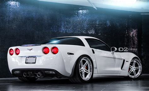 Pics Arctic White Corvette Z06 On D2forged Cv3 Lp Lightweight Wheels