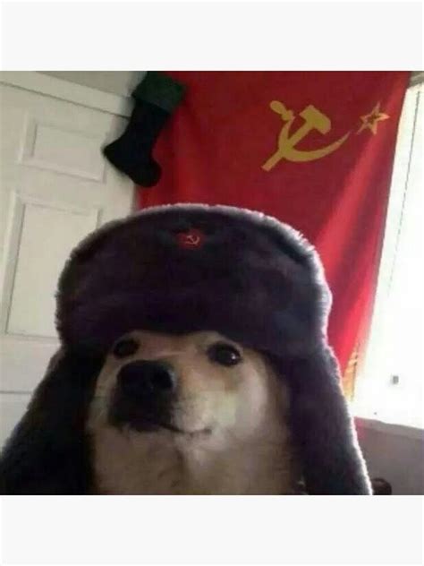 Communist Doggo Sticker By Jimmbo Redbubble