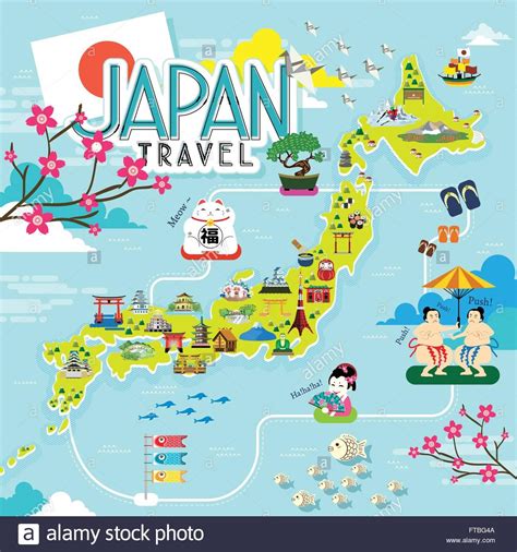 Japan Tourism Map Map Of Japan Tourism Eastern Asia Asia