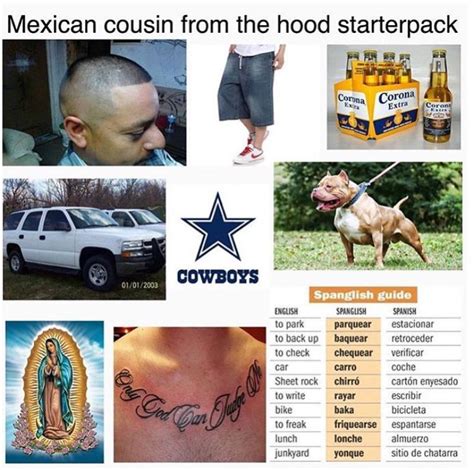 The Mexican Cousin From The Hood Starter Pack Starterpacks