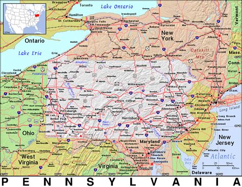 PA · Pennsylvania · Public Domain maps by PAT, the free, open source ...