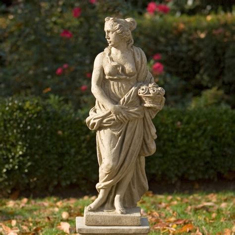 Lady Spring Outdoor Sculpture Frontgate Stone Garden Statues