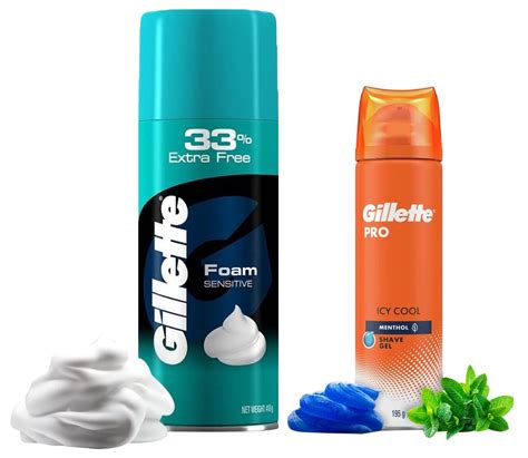 Gillette Pro Shaving Gel Icy Cool With Menthol 195g White And Gillette