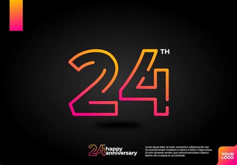 Premium Vector Number 24 Logo Icon Design 24th Birthday Logo Number