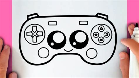 How To Draw A Cute Game Controller Youtube