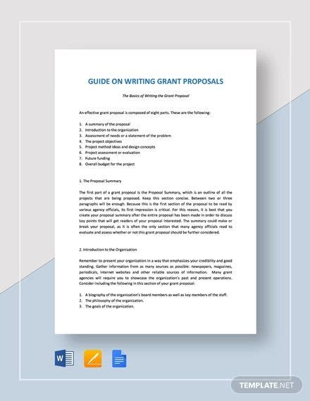18 Simple Grant Proposal Templates Word Pdf Pages Free And Premium