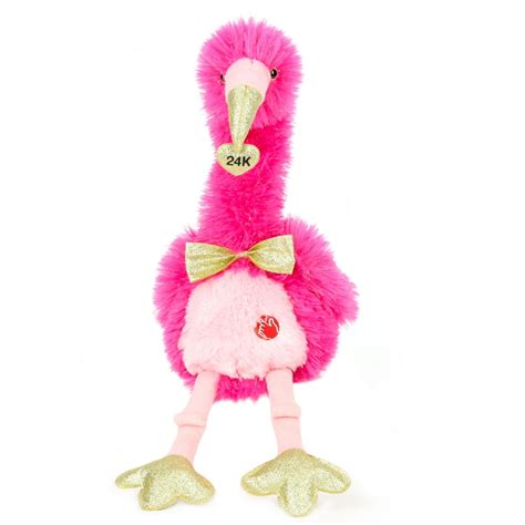 Way To Celebrate 13 Inch Singing Dancing Flamingo Valentines Plush Toy