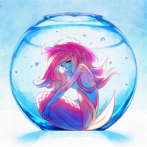 Captive Mermaid By Nakanoart Illustration Character Female Mermaid