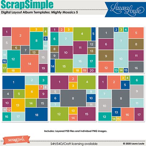 Digital Scrapbooking Kit Scrapsimple Digital Layout Album Templates