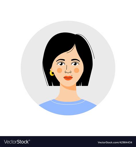 Beautiful Woman Avatar Profile Royalty Free Vector Image