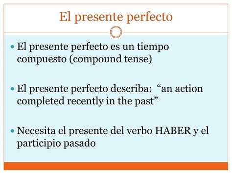 Ppt El Present Perfecto Powerpoint Presentation Free Download Id