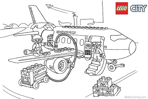 Airplane coloring pagesprintable coloring pages for kids. Lego City Plane Coloring Pages - Free Printable Coloring Pages