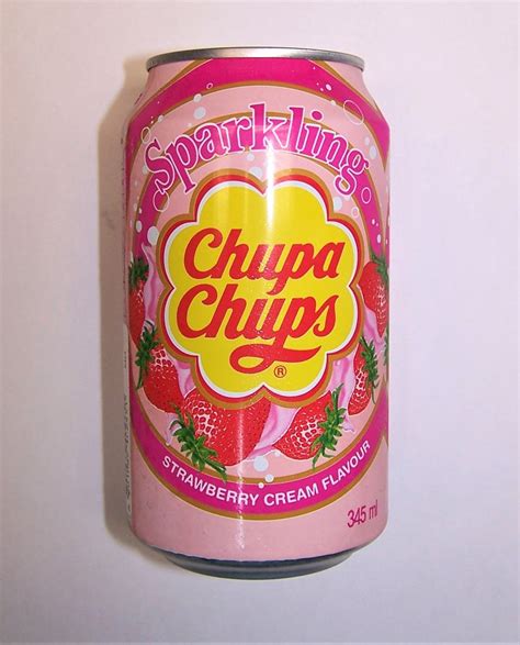 Chupa Chups Sparkling Strawberry Flavour Soda 345 Ml Etsy