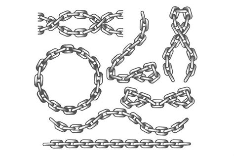 Anchor Chains Set In Engraving Style Chain Tattoo Tattoo Designs Chain