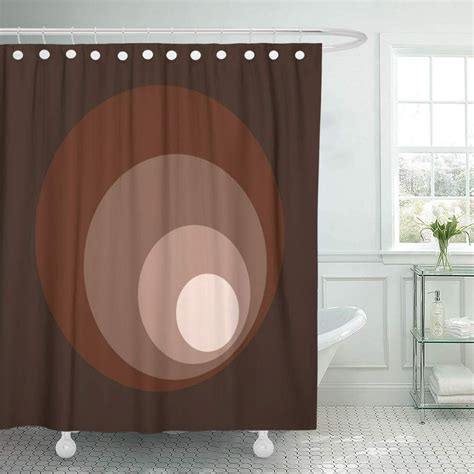 Atabie Colour Retro Circles Brown Rust Taupe Cream Pattern Abstract