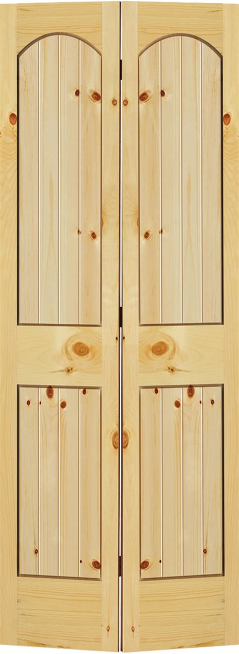 Kb2pa 2 Panel Arch Top V Groove Bi Fold Door El And El Wood Products