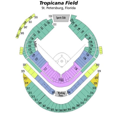 Tropicana Field Seating Chart Views And Reviews Tampa Bay Rays