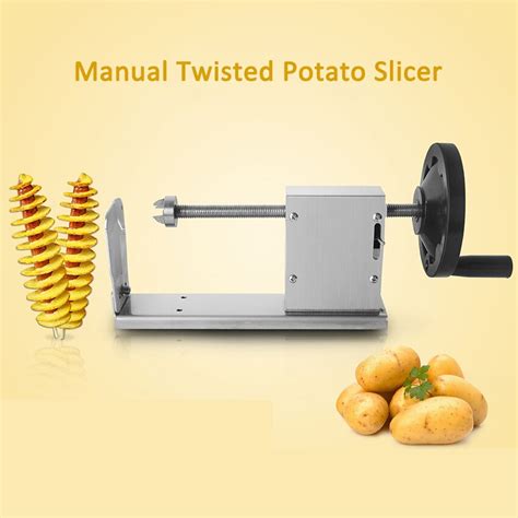Manual Stainless Steel Twisted Potato Apple Slicer Spiral French Fry