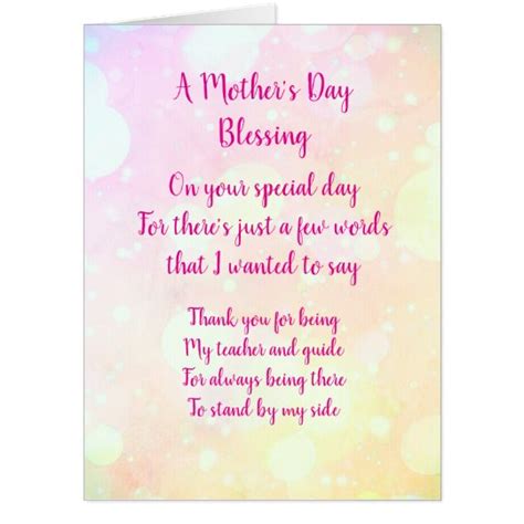 Mothers Day Blessing Greeting Card