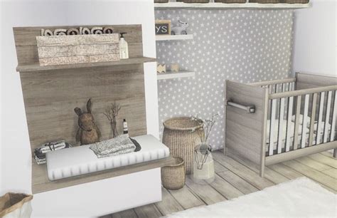 Sims 4 Scandinavian Interior — Nursery In Earthy Tones Sims 4 Bedroom