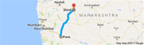 Pune To Shirdi Cab Oustation Shirdi Route Time Distance Map 