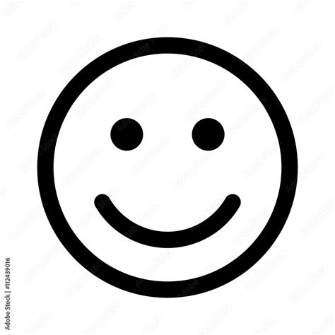 Happy Smiley Face Or Emoticon Line Art Icon For Apps And Websites Stock