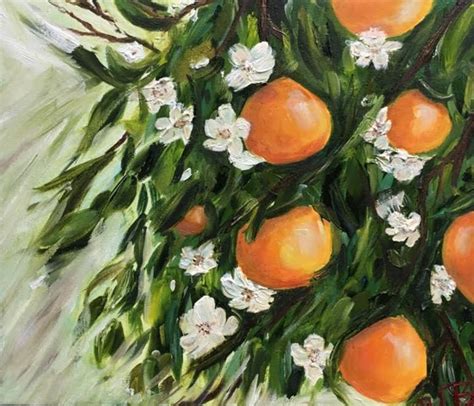 Orange Tree Painting By Victoria Pustynnikova Saatchi Art