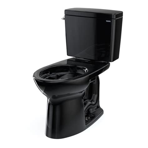 Toto Drake Ebony Elongated Standard Height 2 Piece Toilet 12 In Rough