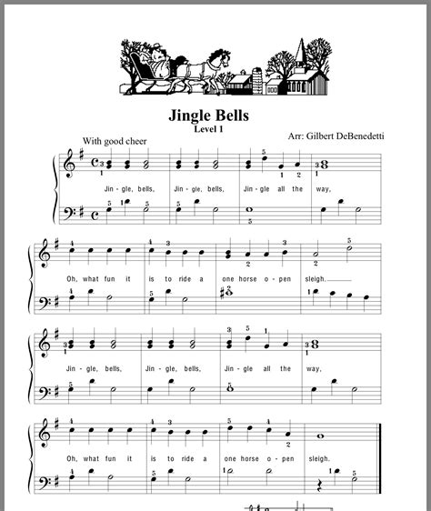 Printable Jingle Bells Piano Sheet Music