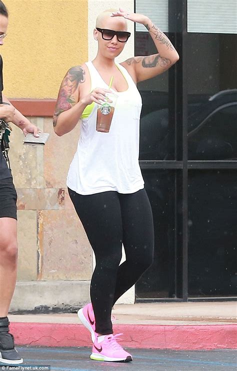 Amber Rose Shows Off Her Enviable Curves In Neon Workout Gear Daily