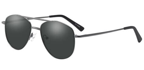 Dwight Aviator Prescription Sunglasses Gray Frame With Gray Lenses
