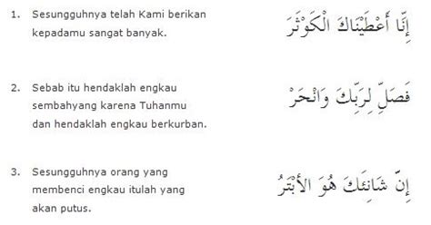 108 dari 114 surat jumlah ayat: Tafsir QS Al-Kaustar: Syukuri Nikmat, Shalat, Kurban, dan ...