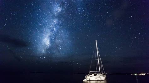 🥇 Milky Way Boats Lakes Night Sky Wallpaper 43396